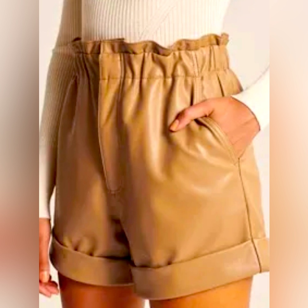 Abercrombie vegan leather high waist short